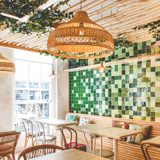 Faye - Handmade Wicker Rattan Pendant Ceiling Light