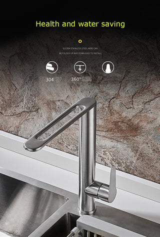 Karyn - Rotatable Single Handle Stainless Steel Kitchen Tap