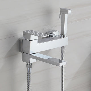 Pamila - Modern Single Handle Bathtub Tap Set with Handheld Shower