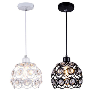 Cassi - Round Flower Hanging Crystal Pendant Ceiling Light