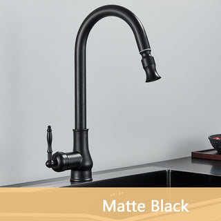 Denae - Brass Single Hole Single Lever Pull Out Kitchen Tap