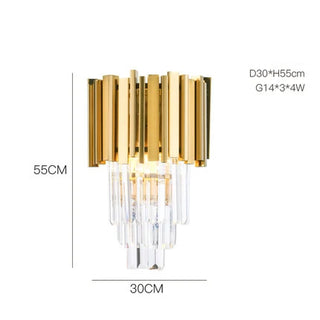 Claire- Modern Gold Stainless Steel Crystal Round Chandelier