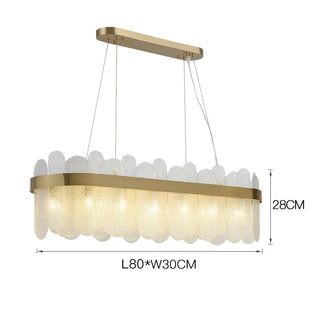 Elend - Patterend Glass Gold Hanging Ceiling Chandelier