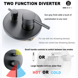 Eustace - Wall Mount Brass Bathroom Shower Set with Rainfall Shower Head