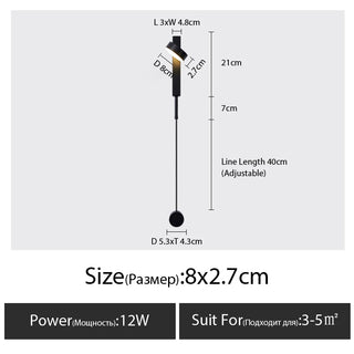 Evangelista - Modern Long Bar Adjustable Head LED Wall Light