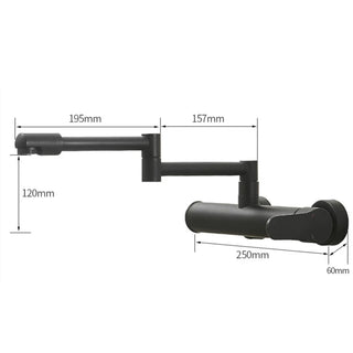Elidia - Telescopic Folding Kitchen Wall Mounted Mixer Tap