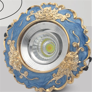 Sentosa - Art Deco Resin Turquoise Gold Garland Led Downlights
