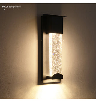 Caddock - Waterproof Modern Sparkle Crystal Outdoor Wall Light