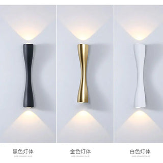 Griffy - Outdoor LED Up/Down Modern Curved Wall Light