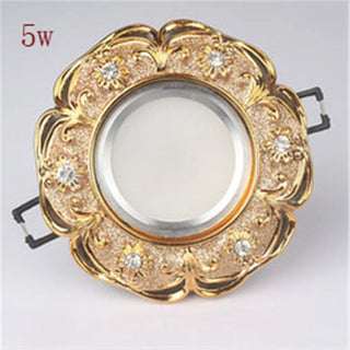 Novena - Vintage Patterned Gold Round Ceiling Spotlight Downlight