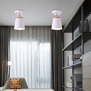 Addo - Modern White Minimalist Adjustable Semi Flush Ceiling Light