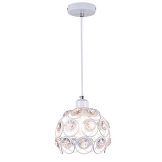 Cassi - Round Flower Hanging Crystal Pendant Ceiling Light