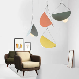 Grenoble - Geometric Semi Circle Colourful Hanging Pendant Ceiling Light