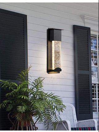 Caddock - Waterproof Modern Sparkle Crystal Outdoor Wall Light