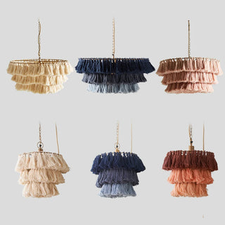 Cosimo- Tassel Layered Circular Hanging Chandelier