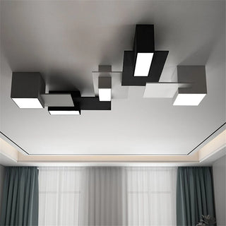 Consejo - Modern Black/White Block Ceiling Light