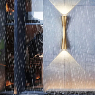 Griffy - Outdoor LED Up/Down Modern Curved Wall Light