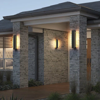 Owena - Rectangle Modern Outdoor Black Villa Lamp