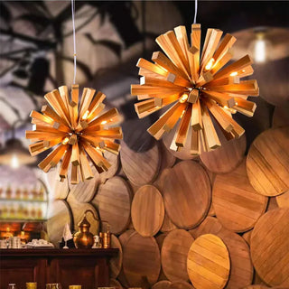 Beck - Wooden Creative Sputnik Lamp Farmhouse Pendant Light
