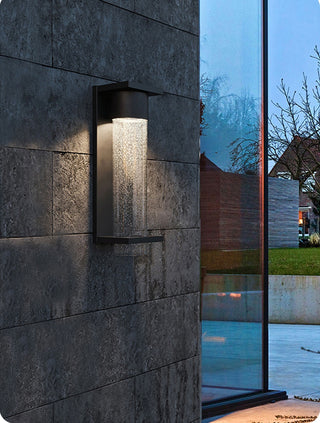 Kyrie - LED Modern Sparkle Tube Outdoor Black Wall Light