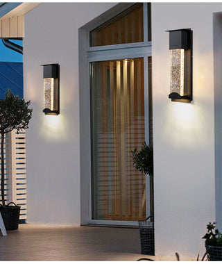 Caddock - Waterproof Modern Sparkle Crystal Outdoor Wall Light