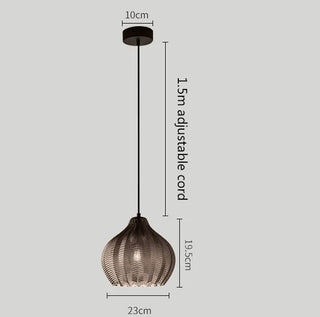 Charlotte - Nordic Perforated Glass Dome Hanging Pendant Ceiling Light