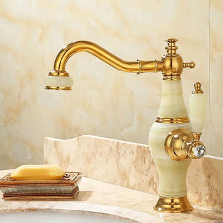 Tangela - Retro Basin Single Lever Gold Brass Mixer Tap
