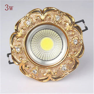 Novena - Vintage Patterned Gold Round Ceiling Spotlight Downlight
