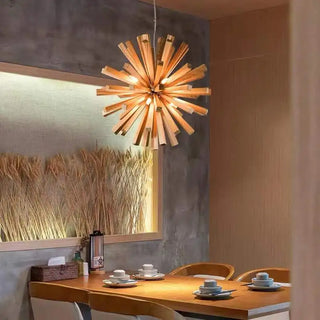 Beck - Wooden Creative Sputnik Lamp Farmhouse Pendant Light