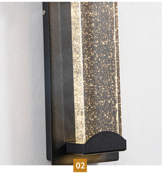 Caddock - Waterproof Modern Sparkle Crystal Outdoor Wall Light