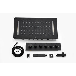 Andromeda - Rainfall Ceiling Shower Set with Ambient Lighting & Side Jets