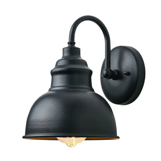 Dovar - Outdoor Round Fixed Curved Arm Downlight Wall Light