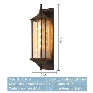 Door Wall Lamp Outdoor Waterproof Chinese Style Courtyard Balcony Wall Lamp Garden Villa Aisle LED Terrace Retro Wall Lamp
