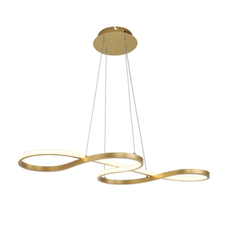 Sassy - Gold Round Modern Wave Hanging Ceiling Light Chandelier
