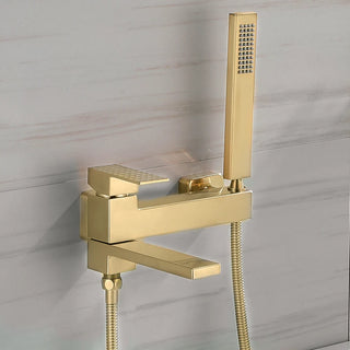 Pamila - Modern Single Handle Bathtub Tap Set with Handheld Shower