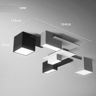 Consejo - Modern Black/White Block Ceiling Light