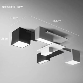 Consejo - Modern Black/White Block Ceiling Light