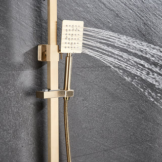 Gretel - Dual Handle Rain Shower Set with Wall Mounted Water Mixer