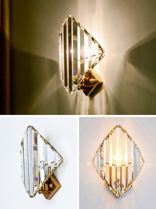 Eren - Luxury Crystal Striped Gold Wall Light