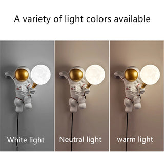 Macarius - Astronaut Holding Moon Wall Light