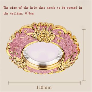Moulmein - European Pink & Gold Vintage Recessed Ceiling Downlight