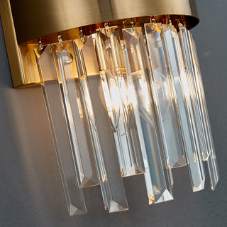 Louie - Modern Sconce Brushed Gold Crystal Wall Light Fixture