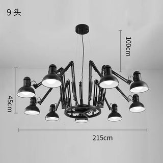 Cadman -  Industrial Spider Spotlight Ceiling Light Chandelier