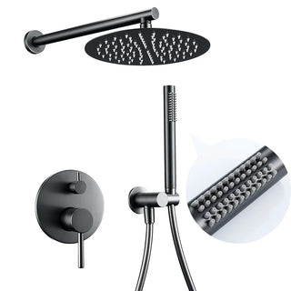 Eustace - Wall Mount Brass Bathroom Shower Set with Rainfall Shower Head