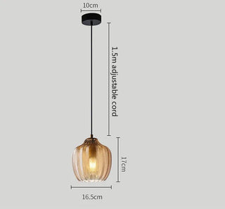 Charlotte - Nordic Perforated Glass Dome Hanging Pendant Ceiling Light