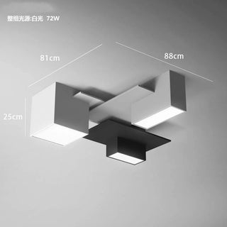 Consejo - Modern Black/White Block Ceiling Light