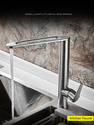 Karyn - Rotatable Single Handle Stainless Steel Kitchen Tap