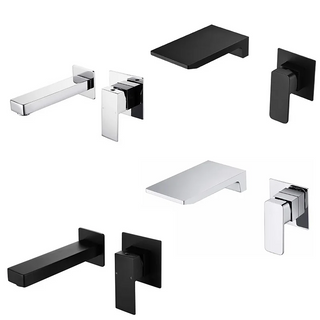 Rasmus  - Modern Waterfall Basin Wall Mounted Mixer Tap