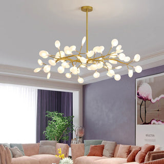 Sawyer - Modern Gold Hanging LED Strip Round Ceiling Chandelier