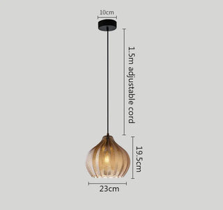 Charlotte - Nordic Perforated Glass Dome Hanging Pendant Ceiling Light